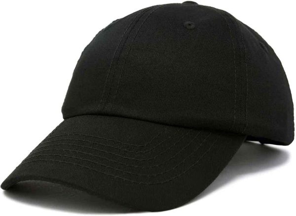 Unisex Cap Adjustable Hat 100% Cotton Black White Gold Lavender Blue Pink Lime Green Hot Pink
