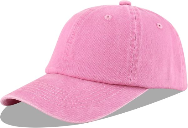 Unisex Baseball Cap 100% Cotton Fits Men Women Washed Denim Adjustable Dad Hat